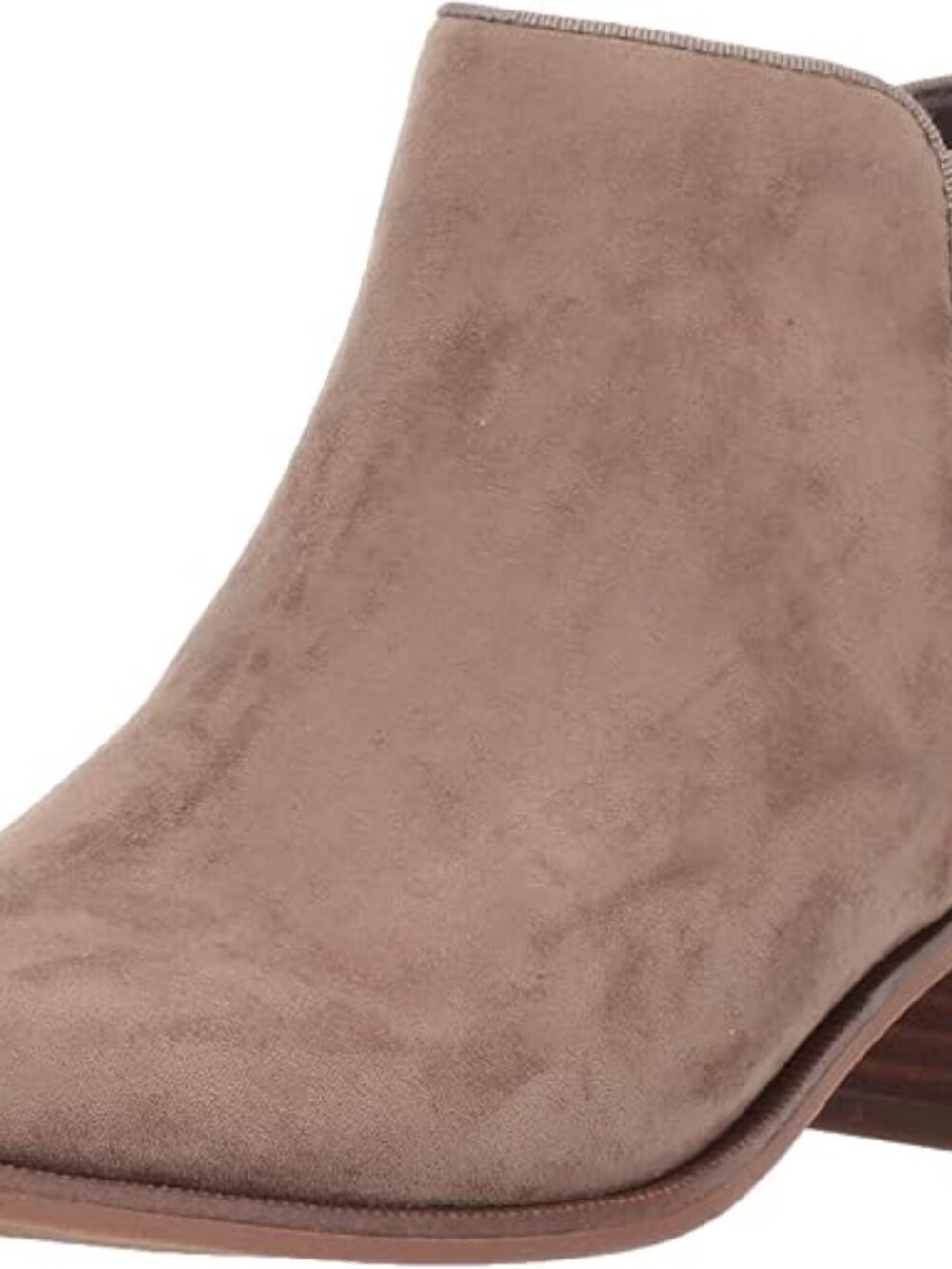 Women's Low Heel Ankle Boots with Side Zipper, Stacked Block Heel